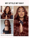 [Clearance] Reddish Brown Body Wave 13x4 Lace Front Human Hair Wigs