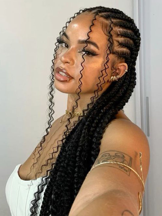 Full Lace Braided Wigs Straight Hair Transparent Full Lace Wig Human Hair
