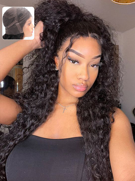 Full Lace Frontal Wigs 180% Density Water Wave Virgin Human Hair For Women - KissLove Hair