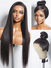 Brazilian Straight Hair Full Lace Wig Transparent Lace Invisi Drawstring Glueless Human Hair Wigs - KissLove Hair