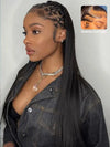 Brazilian Straight Hair Full Lace Wig Transparent Lace Invisi Drawstring Glueless Human Hair Wigs - KissLove Hair