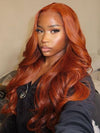 Ginger Hair Colored Wig 3D Body Wave 4x4 13x4 Lace Front Human Hair Wigs 