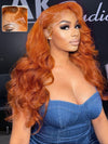 Ginger Hair Colored Wig 3D Body Wave 4x4 13x4 Lace Front Human Hair Wigs 