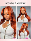 Ginger Hair Colored Wig 3D Body Wave 4x4 13x4 Lace Front Human Hair Wigs 