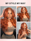 Ginger Hair Colored Wig 3D Body Wave 4x4 13x4 Lace Front Human Hair Wigs 