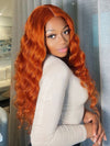 Ginger Orange Color Glueless 5x5 Lace Wig 3D Body Wave Human Hair Wigs - KissLove Hair