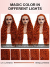 Deep Wave Ginger Orange 360 Lace Frontal Wig Pre Plucked Human Hair Wigs - Kisslove Hair