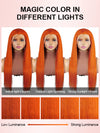 Kisslove Ginger Orange Snug Fit 360 Lace Frontal Wig Silky Straight Hair with Invisi Drawstring Cap - Kisslove Hair