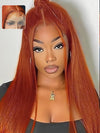 Kisslove Ginger Orange Snug Fit 360 Lace Frontal Wig Silky Straight Hair with Invisi Drawstring Cap - Kisslove Hair