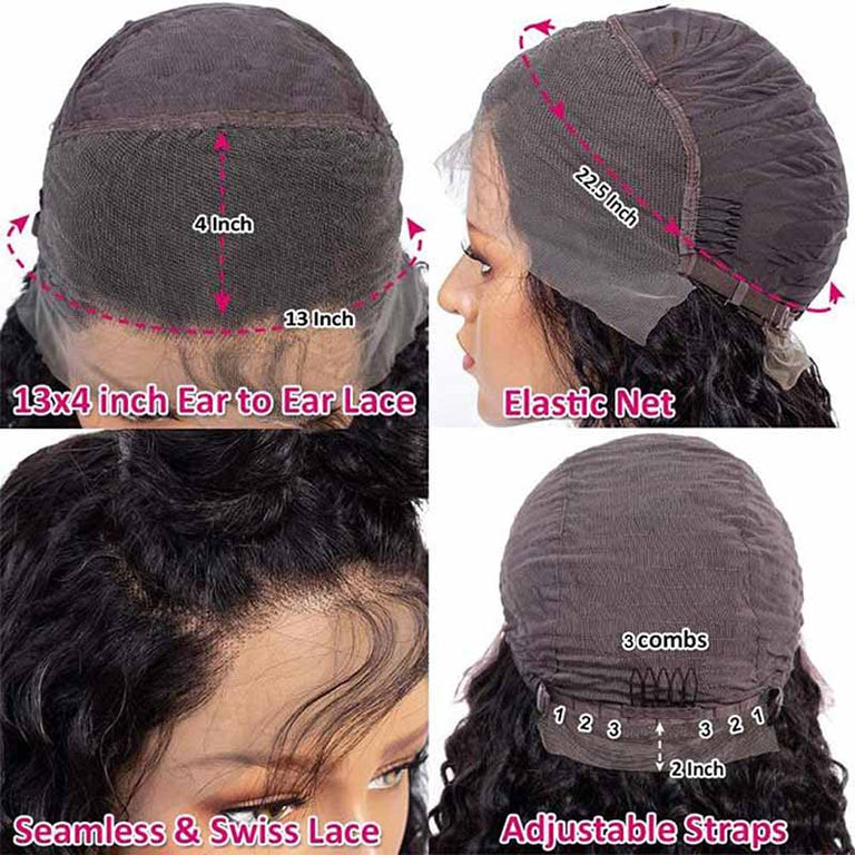 Double Drawn 5*5/13*4 HD Lace Frontal Wigs Deep Wave 14A Virgin Human Hair Wigs - KissLove Hair
