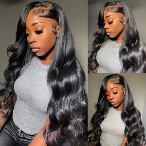 13x4 13x6 HD Transparent Lace Frontal Wig Body Wave 14A Brazilian Virgin Hair - KissLove Hair