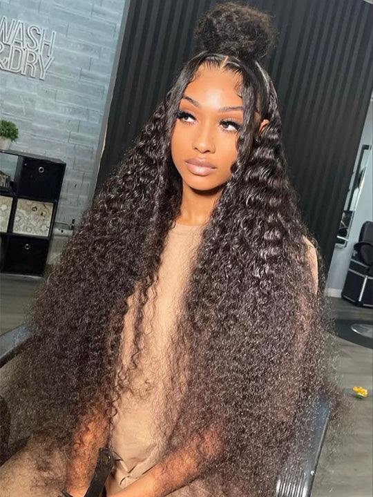 38 40 Inches Long Wig Pre Plucked 13x4 Transparent Lace Frontal Wig Glueless Wigs - KissLove Hair