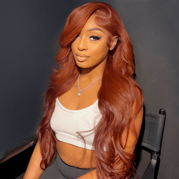 BOGO KissLove Copper Brown 5x5 13x4 Lace Front Wig Body Wave & Jerry Curly Hair