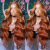 BOGO KissLove Copper Brown 5x5 13x4 Lace Front Wig Body Wave & Jerry Curly Hair