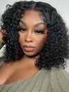 Kisslove Hair Jerry Curly Short Bob Wigs 13x4 HD Lace Front Human Hair Short Bob Wigs