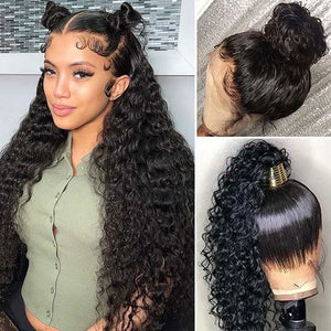 Deep Curly 360 Lace Wigs Pre Plucked Deep Wave Human Hair Wigs - Kisslove Hair