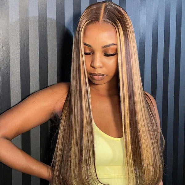 BOGO KissLove Ombre Highlight T Part 6x6x1.5 Lace Front Wig Body Wave Jerry Curl Hair
