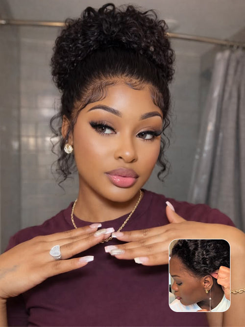 Kisslove Invisi-Drawstring Water Wave 360 Lace Frontal Wig Pre Everything Glueless Lace Wigs