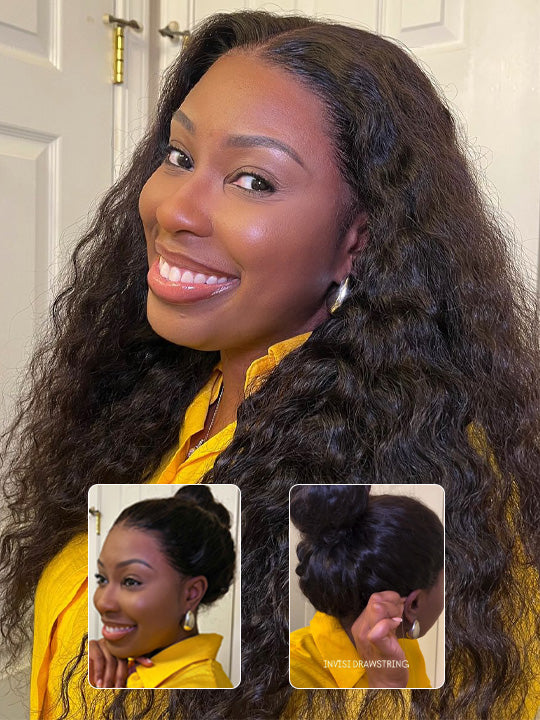 Kisslove Invisi-Drawstring Water Wave 360 Lace Frontal Wig Pre Everything Glueless Lace Wigs - Kisslove Hair