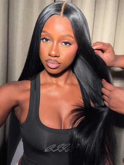 13x6 HD Lace Front Wig Brazilian Bone Straight Long Human Hair Wigs 40 Inch - KissLove Hair