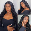 Crimped Hair 5*5 HD Lace Wig Loose Deep Wave 14A Brazilian Virgin Human Hair Wigs - Kisslove Hair