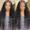 Crimped Hair 5*5 HD Lace Wig Loose Deep Wave 14A Brazilian Virgin Human Hair Wigs - Kisslove Hair