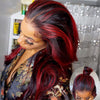 Red Highlight Wig, 100% Human Hair Lace Front Wigs- KissLove Hair