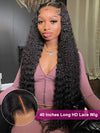 Water Wave HD Lace Frontal Wig Pre Plucked Ear to Ear 13x4 Lace Frontal Long Human Hair Wigs - KissLove Hair