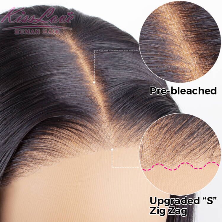 [Wear & Go] Bob Wig Pre-Cut Lace Wigs Bleached Knots With Elastic Band