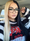 Cruella Half 613 Blonde Half Black Hair Wig Straight 4x4/13x4/13x6 Lace Human Hair Wigs - KissLove Hair