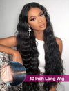 40 Inch 13x6 HD Lace Front Wig Loose Deep Wave Pre Plucked Glueless Long Human Hair Wigs - KissLove Hair