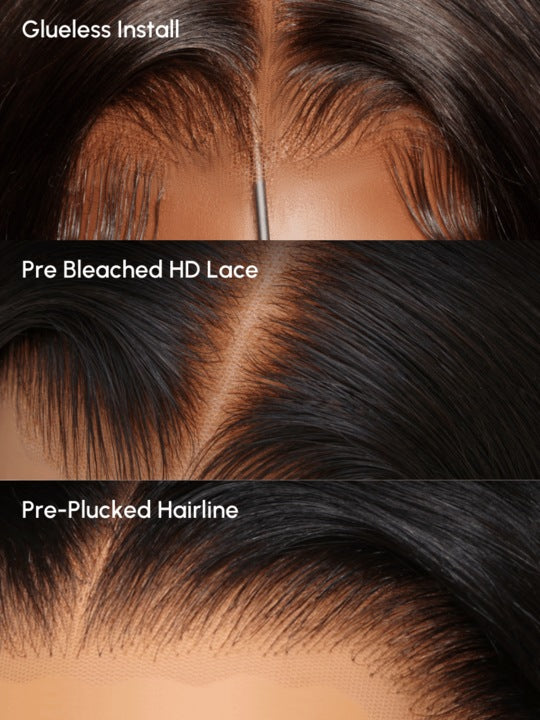 Kinky Curly Hair 13x4 HD Lace Frontal Wig Pre Plucked Pull and Go Glueless Real HD Lace Wig - KissLove Hair