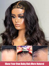 Headband Wig Body Wave Gluless 10A Virgin Humam Hair Wigs - KissLove Hair