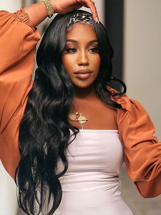 Headband Wig Body Wave Gluless 10A Virgin Humam Hair Wigs - KissLove Hair