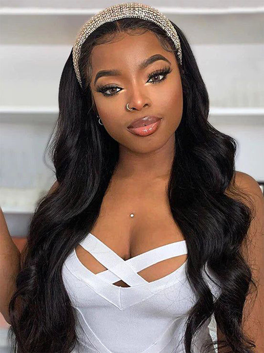 Headband Wig Body Wave Gluless 10A Virgin Humam Hair Wigs - KissLove Hair