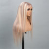 BOGO Blonde Balayage Straight Hair 13x6 Lace Frontal Wig 180% Density