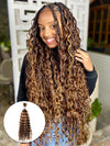 Highlight Brown Bulk Hair For Braiding Human Hair Deep Wave Braids Human Hair Extension No Weft
