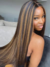 1B/30 Highlight Wig Brazilian Straight Hair Ombre 4x4/13x4/13x6 Transparent Lace Wigs - KissLove Hair