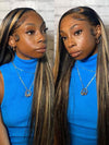 1B/30 Highlight Wig Brazilian Straight Hair Ombre 4x4/13x4/13x6 Transparent Lace Wigs - KissLove Hair