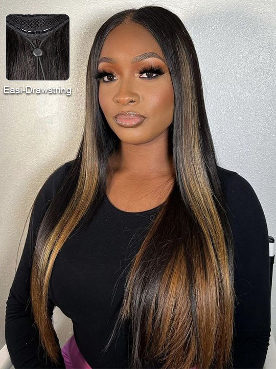 1B/30 Highlight Wig Brazilian Straight Hair Ombre 4x4/13x4/13x6 Transparent Lace Wigs - KissLove Hair
