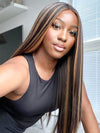 1B/30 Highlight Wig Brazilian Straight Hair Ombre 4x4/13x4/13x6 Transparent Lace Wigs - KissLove Hair