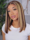 Highlight Bob Wig 13x4 Transparent Lace Front Human Hair Wigs Straight Hair - KissLove Hair