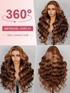 Ombre Honey Blonde Highlights Wig 3D Body Wave 5x5 13x4 13x6 Lace Human Hair Wigs - KissLove Hair