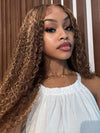 Bleached Knots Highlight Wig Deep Wave 13x4 HD Lace Frontal Virgin Human Hair Wigs - KissLove Hair