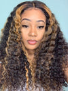 Bleached Knots Highlight Wig Deep Wave 13x4 HD Lace Frontal Virgin Human Hair Wigs - KissLove Hair