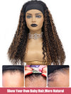 1B/30 Highlight Glueless None Lace Wig Deep Wave Human Hair Headband Wigs - KissLove Hair
