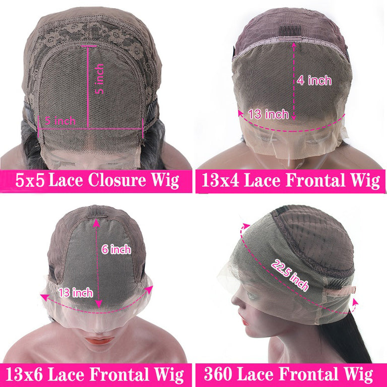 [Offre Flash] Highlight Mix Color Body Wave 5x5 13x4 13x6 Perruques en dentelle pré-épilées