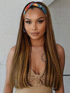 Honey Blonde Highlight Straight Hair Headband Wigs Beginner Friendly Glueless Human Hair Wigs - KissLove Hair