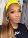 Honey Blonde Highlight Straight Hair Headband Wigs Beginner Friendly Glueless Human Hair Wigs - KissLove Hair