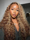 5*5 Transparent HD Lace Wig Highlight Deep Wave Wig Brazilian Virgin Human Hair Wigs - KissLove Hair